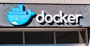 Docker logo on the side of a building Docker logo on the side of a building