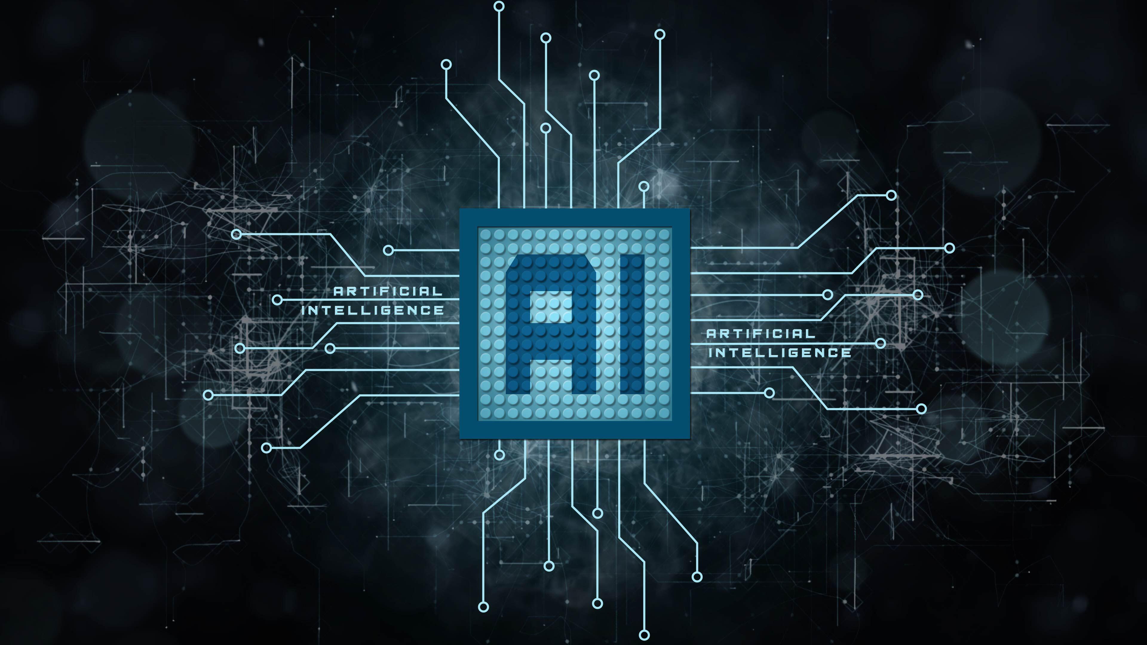 Abstract concept of cyber technology and automation