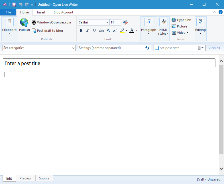 Microsoft's popular blogging tool Windows Live Writer is now open source