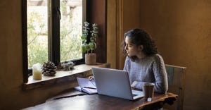 remote worker on a laptop remote worker on a laptop