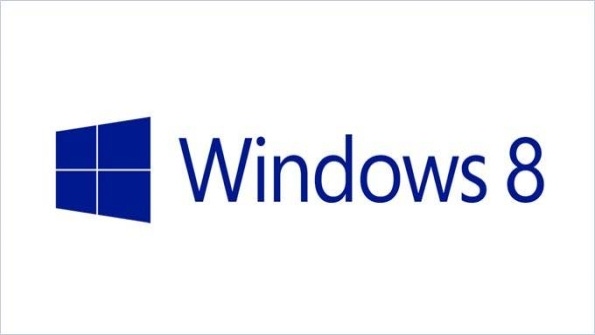 Blue Windows 8 logo on white background Blue Windows 8 logo on white background