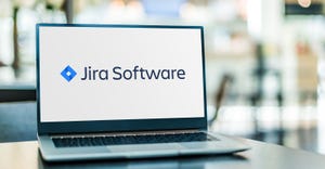 Jira Software logo on a laptop screen Jira Software logo on a laptop screen