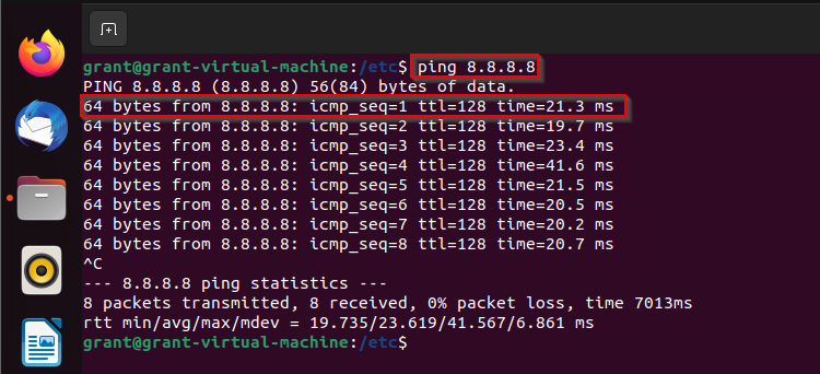ping command example