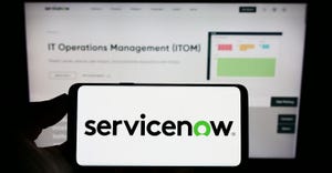 ServiceNow logo on a smartphone screen ServiceNow logo on a smartphone screen