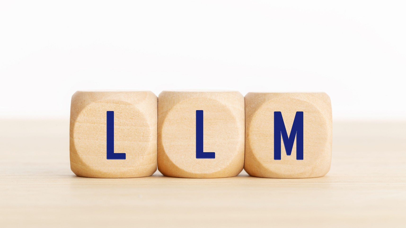 LLM on wooden blocks