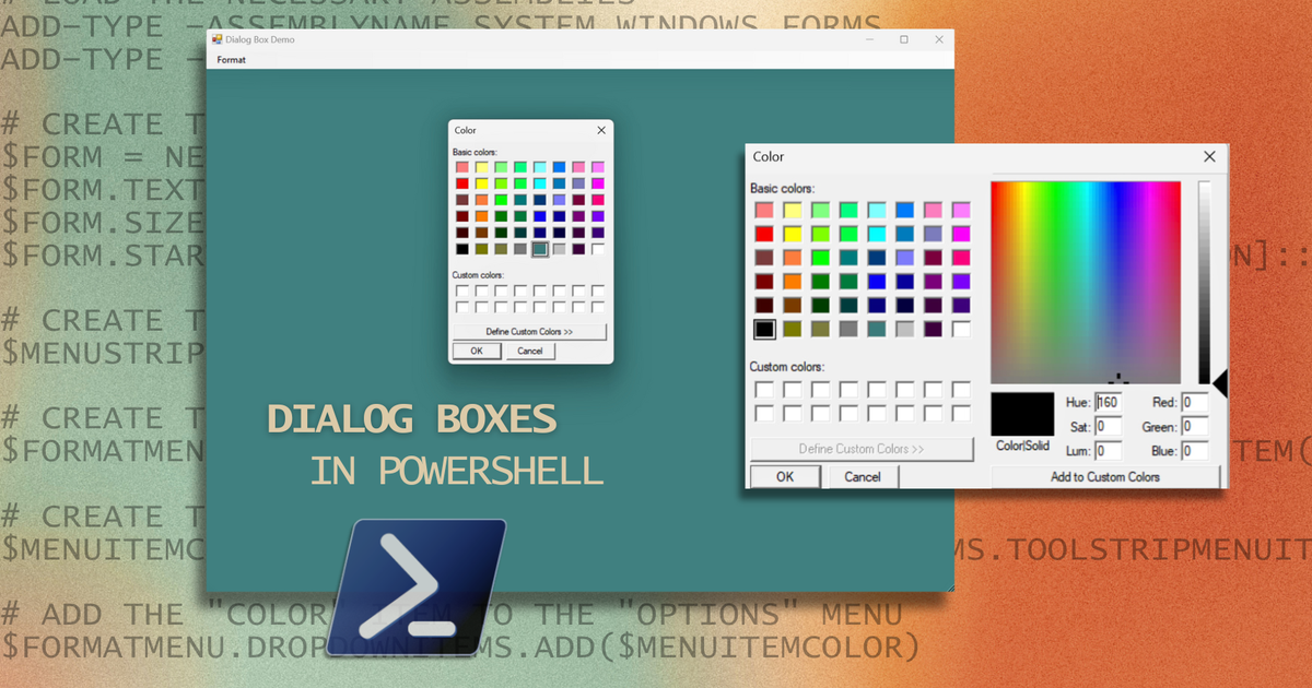 How To Create Responsive Dialog Boxes in PowerShell
