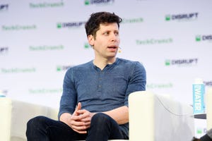 OpenAI Co-Founder and CEO Sam Altman speaks onstage during TechCrunch Disrupt San Francisco 2019.