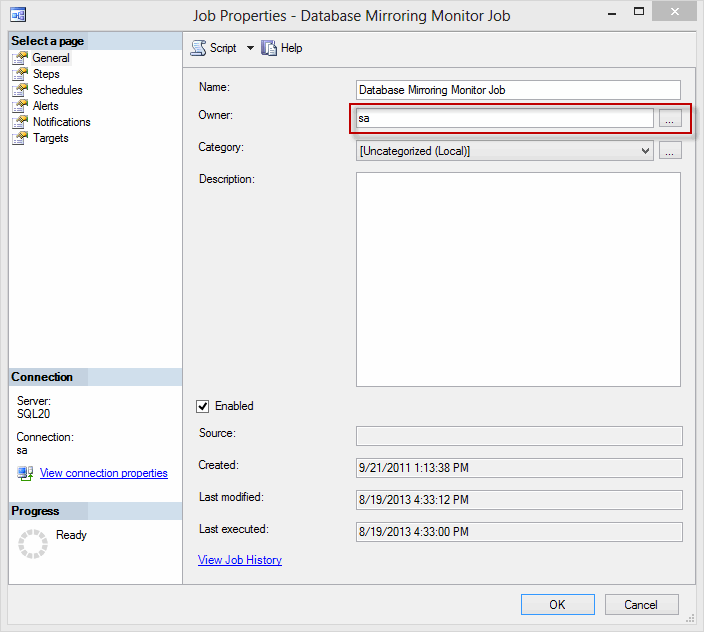 SQL Server Tip: Assign Ownership of Jobs to the SysAdmin Account