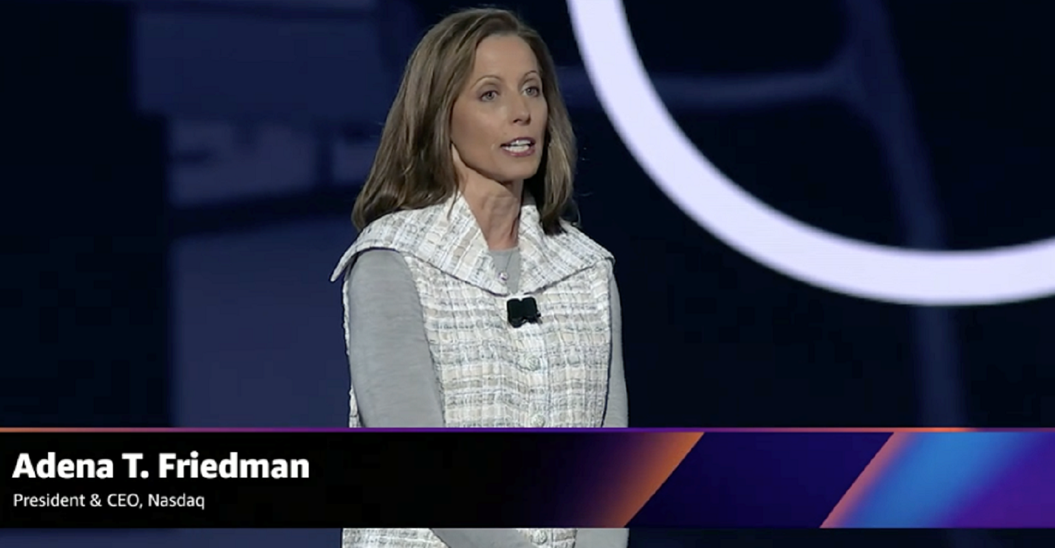 Nasdaq CEO Adena Friedman at  AWS re:Invent