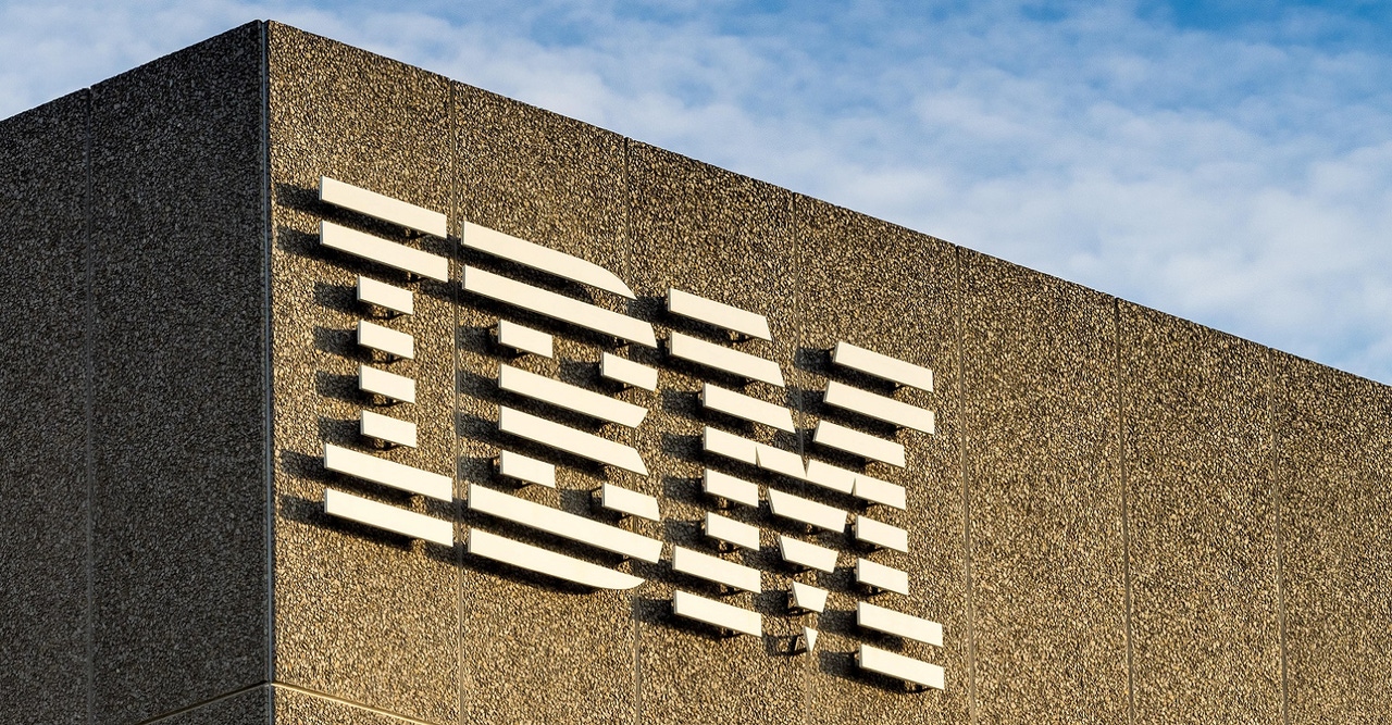 IBM logo on side of building IBM logo on side of building