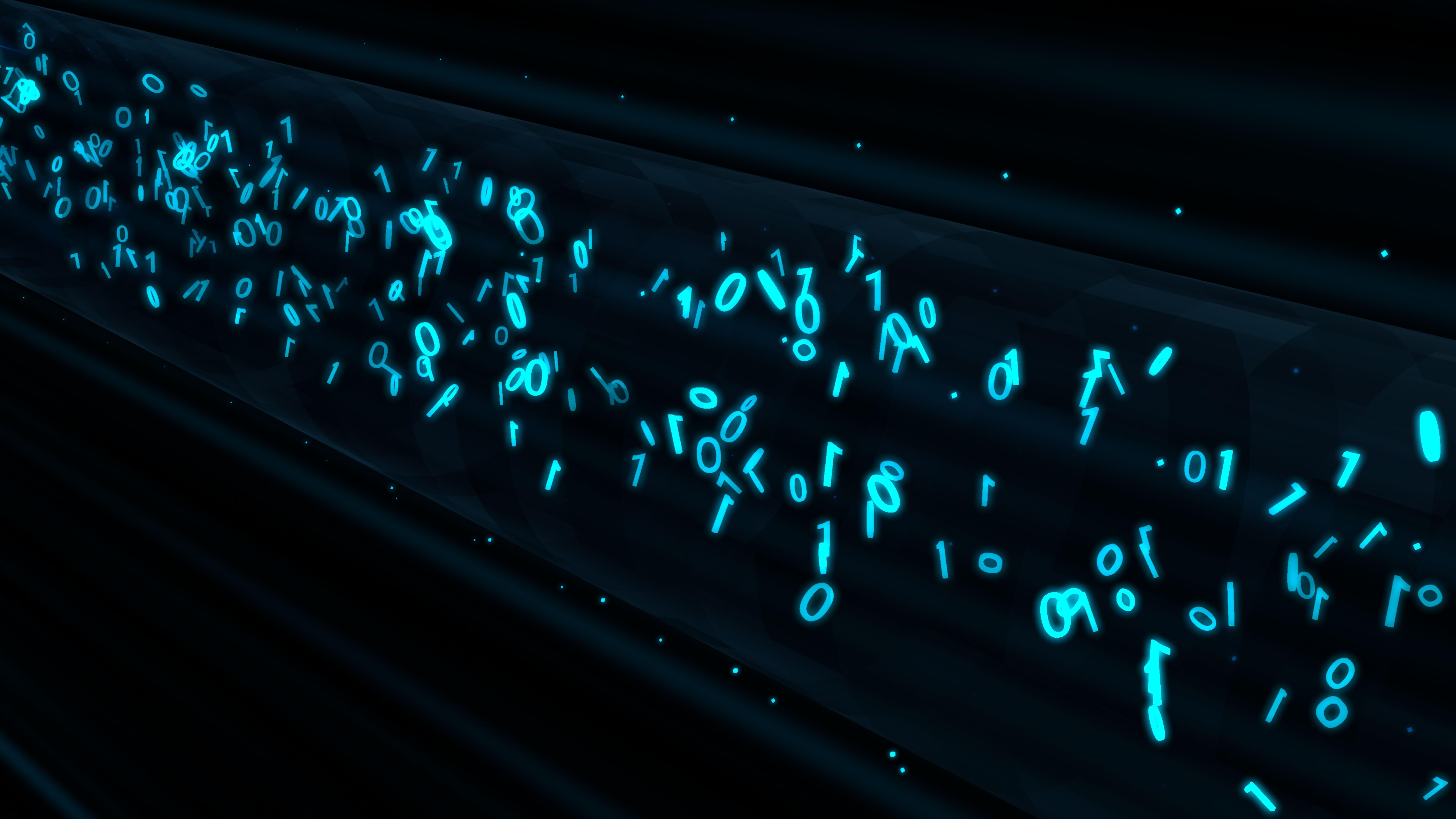 graphic showing movement of binary data