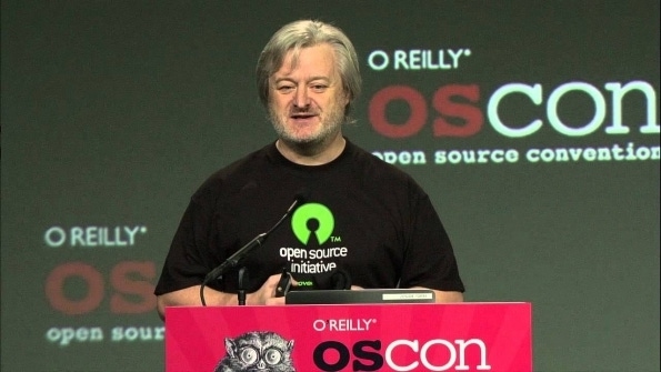 Simon Phipps speaks at OSCON in 2012.