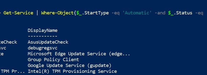PowerShell screenshot shows Where-Object cmdlet