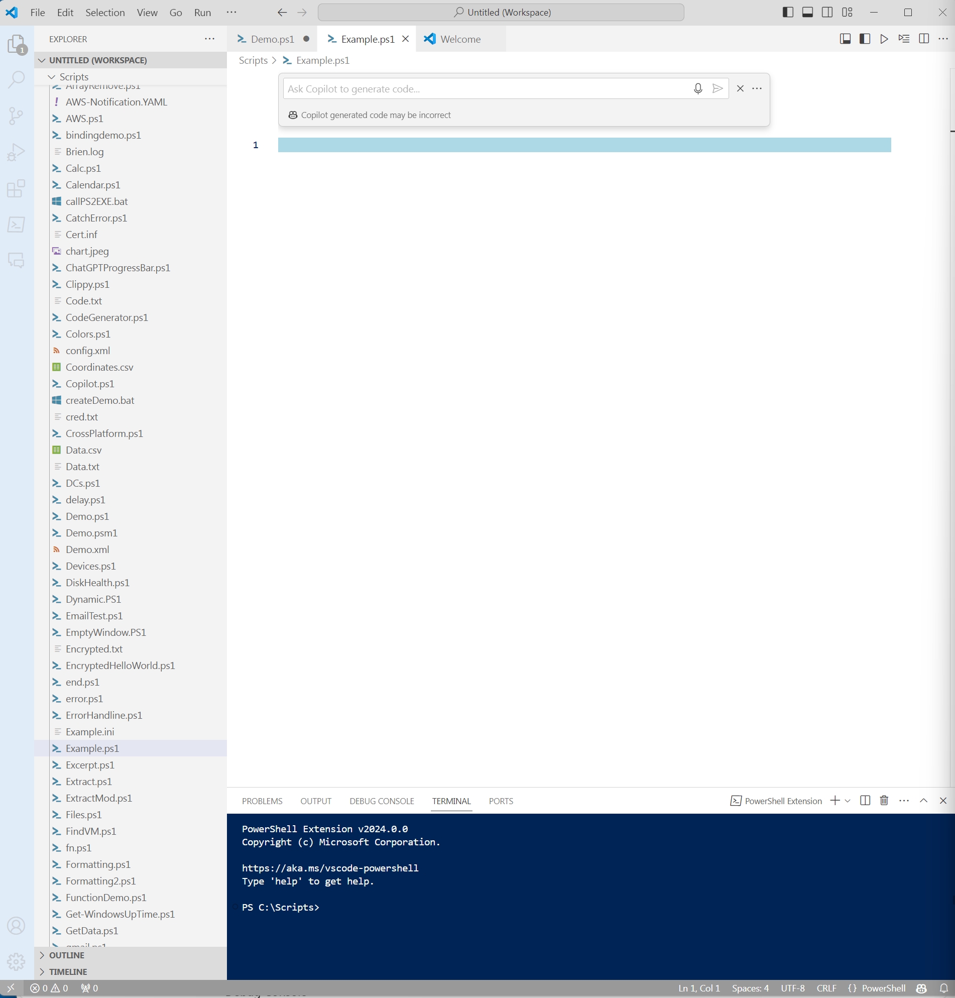 A screenshot shows the option to have GitHub Copilot generate code