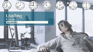 an IT worker is asleep waiting for a long IT process to complete an IT worker is asleep waiting for a long IT process to complete