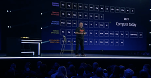 AWS CTO Werner Vogels on stage at re:Invent 2021 AWS CTO Werner Vogels on stage at re:Invent 2021