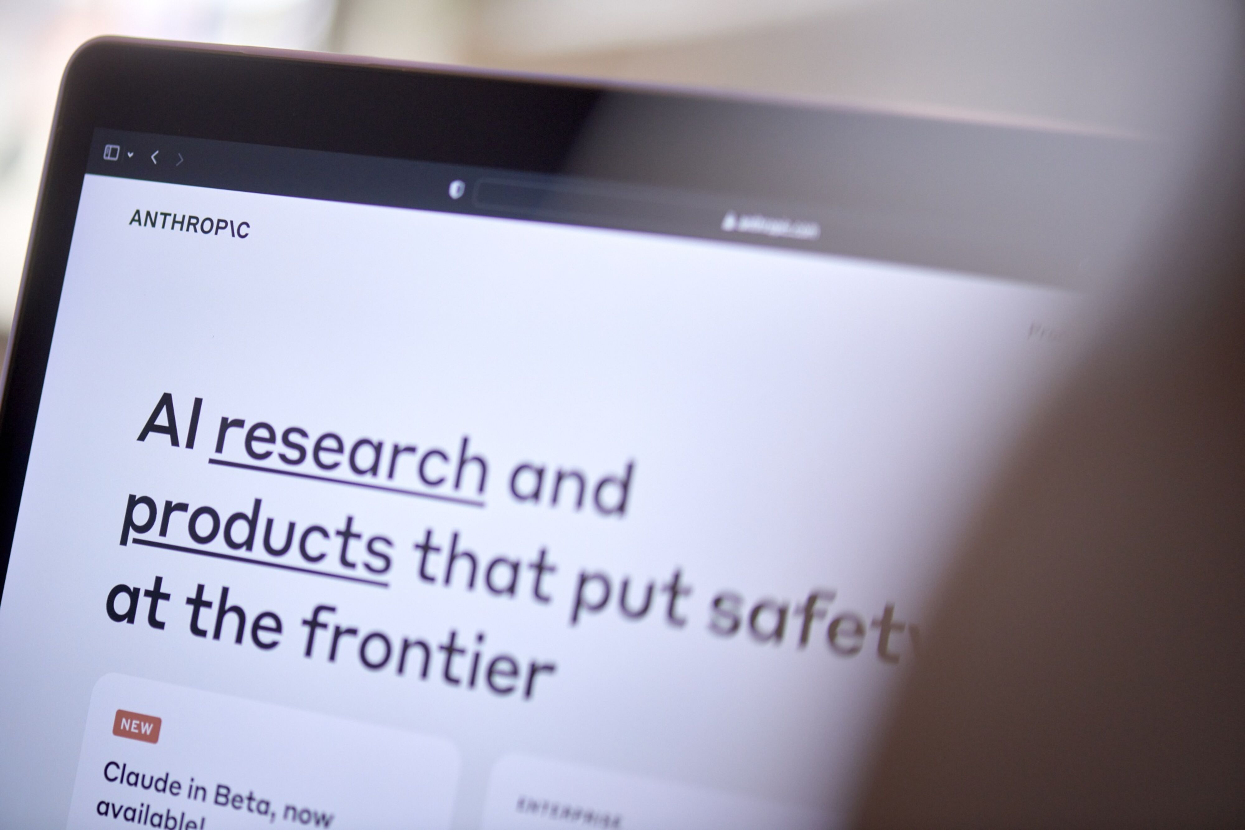 Anthropic web page