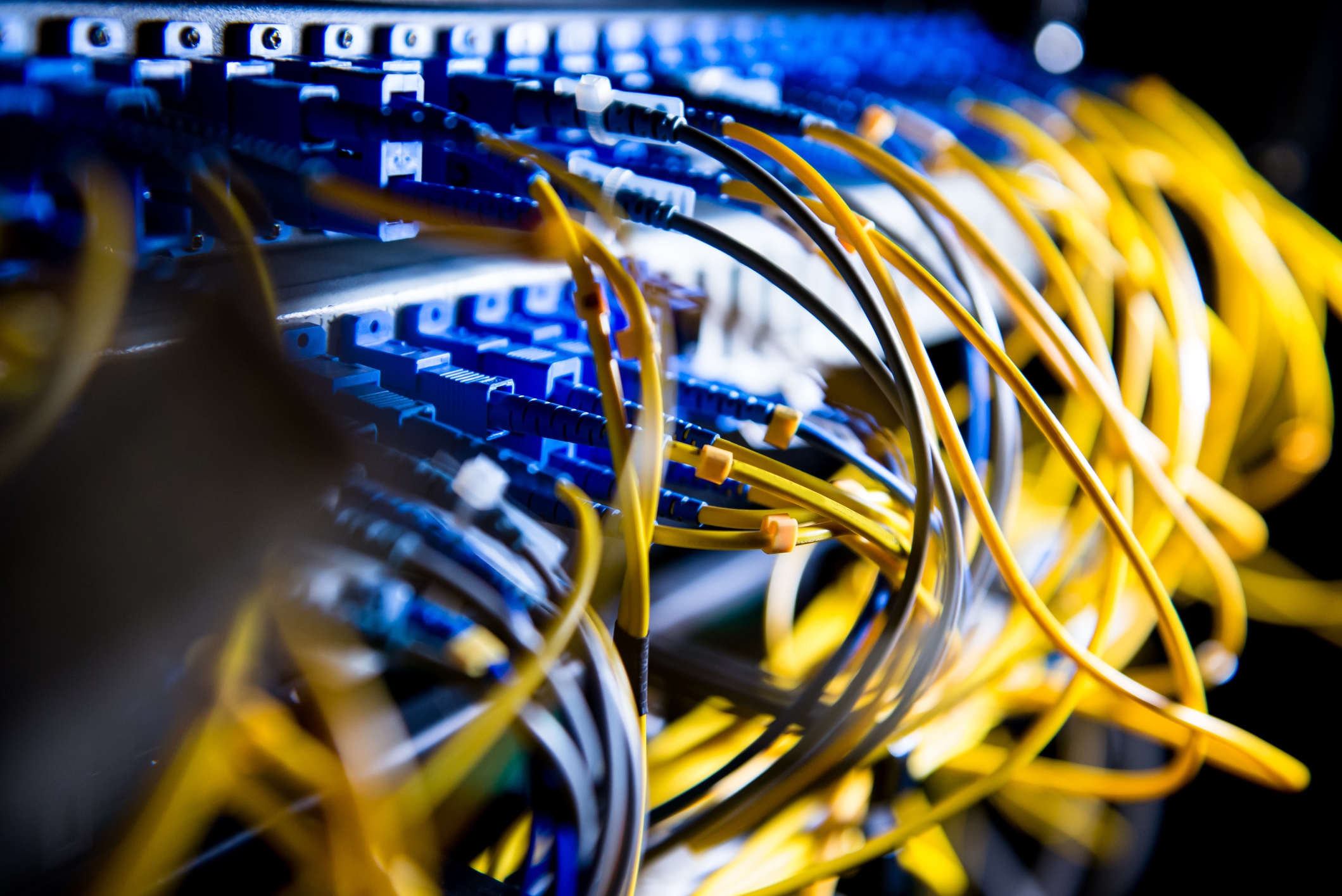 Fiber optic equipment in a data center