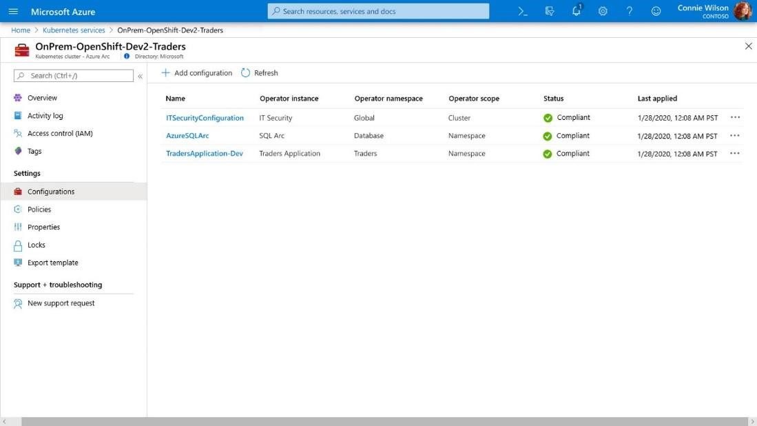 Microsoft Azure Arc screenshot.