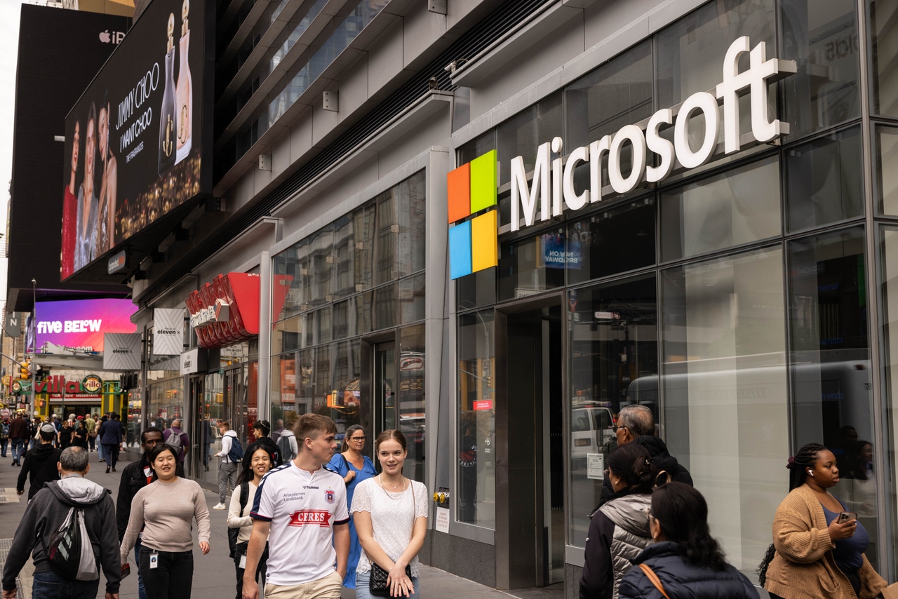 a Microsoft store in New York a Microsoft store in New York