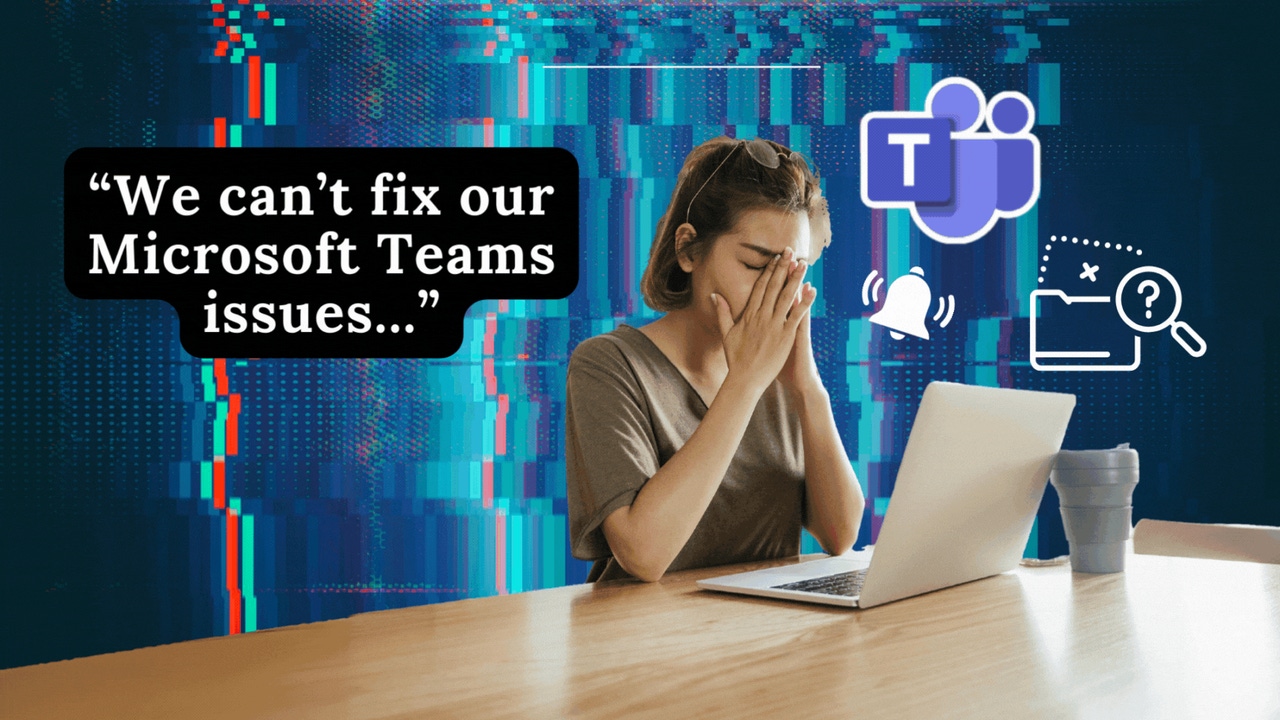 a stressed employee at their laptop and collaboration icons gone amok a stressed employee at their laptop and collaboration icons gone amok