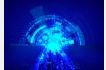 Futuristic cyber system in blue colors
