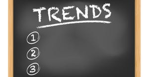 The word "Trends" with a list 1-3 on a chalkboard The word "Trends" with a list 1-3 on a chalkboard