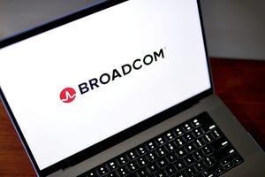 Broadcom logo on a computer screen