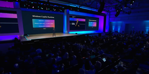 Microsoft Satya Nadella delivering keynote at Microsoft Build 2024
