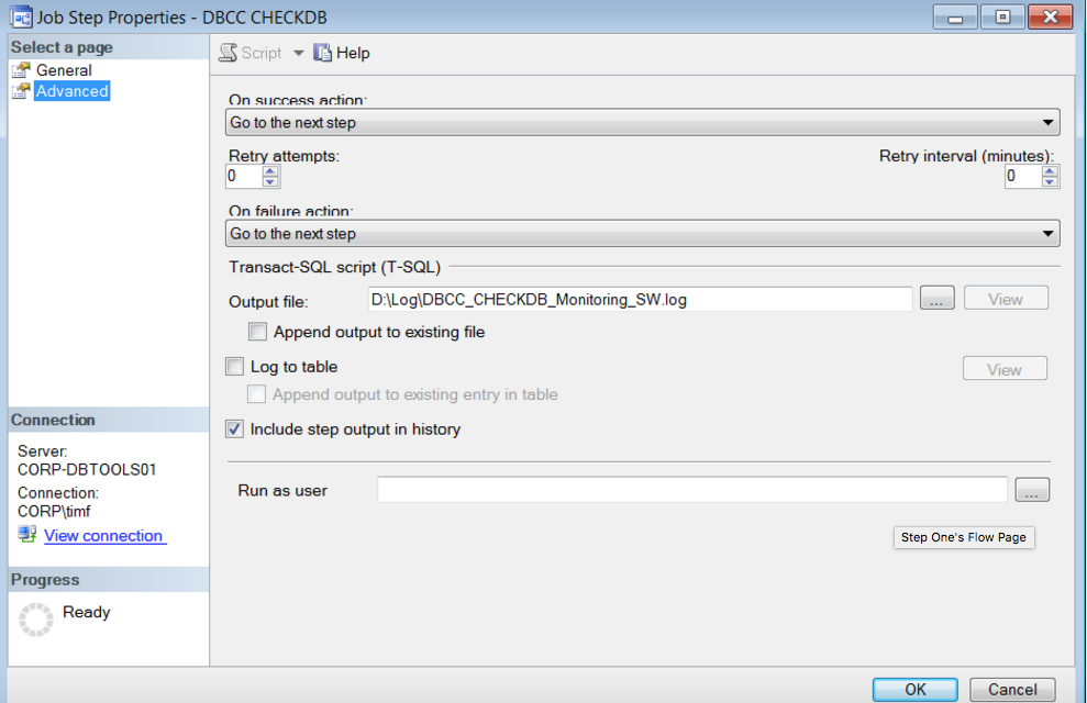 Sending Results of DBCC CHECKDB SQL Agent Job Via Email