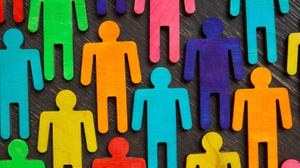 different colored figures representing diversity and inclusion