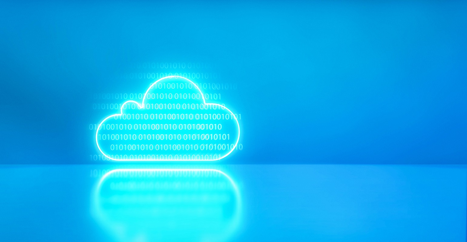 coding within silhouette of a cloud