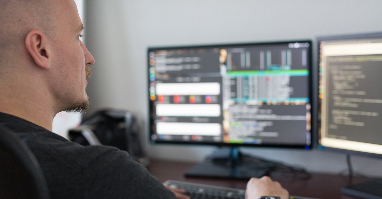 developer at computer