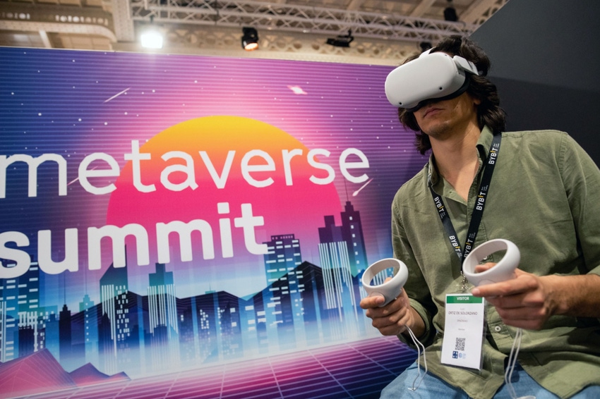 man engaged with the metaverse