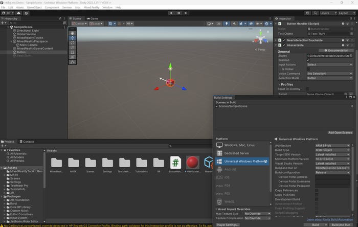 screenshot of Unity software showing Build Settings window screenshot of Unity software showing Build Settings window
