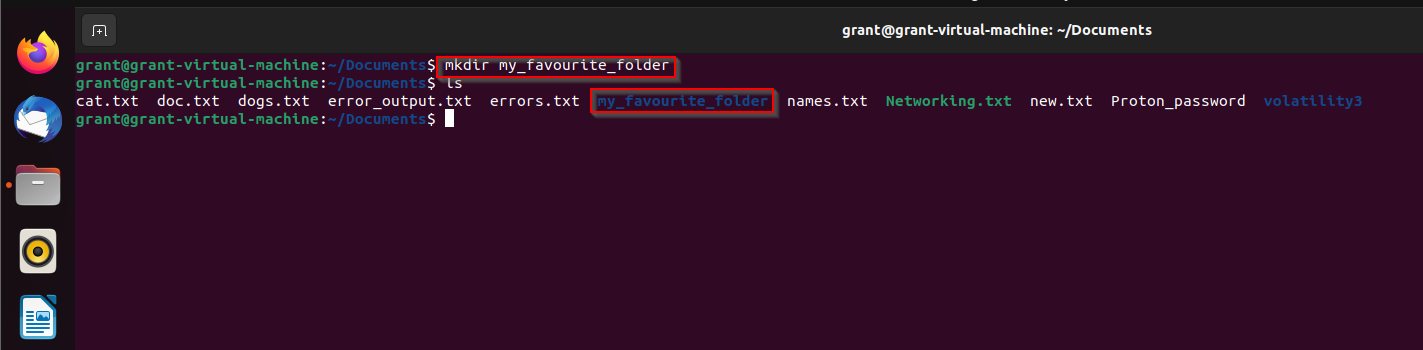 example of mkdir command
