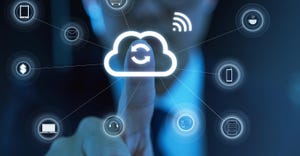 finger pressing a cloud server button finger pressing a cloud server button