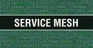 "Service Mesh" written on top of programming code