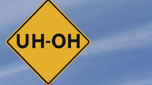 yellow uhoh road sign
