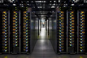 Servers in Google Cloud Platform data center Servers in Google Cloud Platform data center