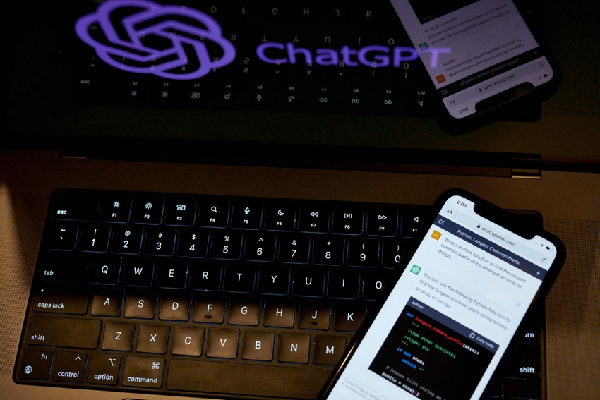 ChatGPT logo on computer screen