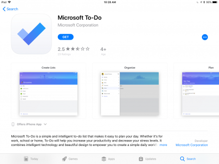 Microsoft To Do Updated with iPad and iOS 11 Support
