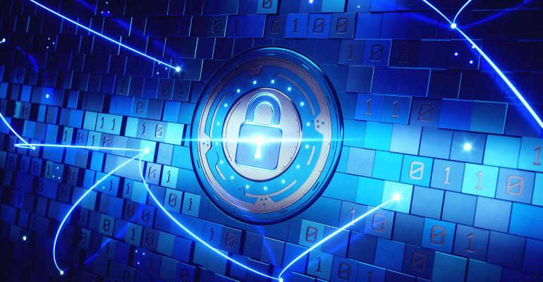 Illustration of a wall with digits on it and a lock