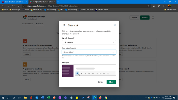 slack workflow builder screenshot slack workflow builder screenshot