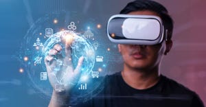 man wearing VR glasses man wearing VR glasses