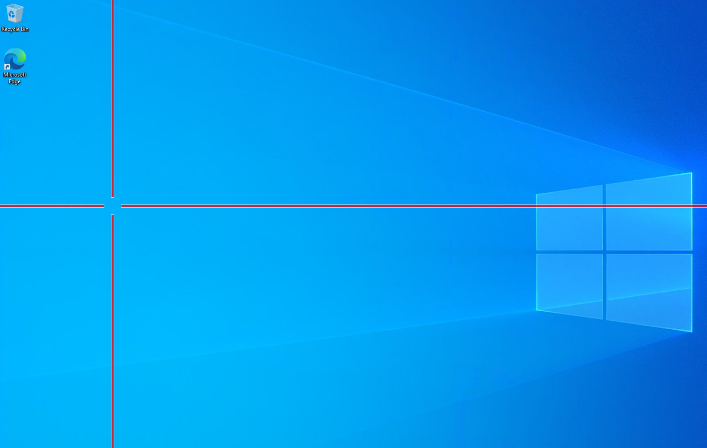 Demonstration of Mouse Utilities putting crosshairs on a mouse pointer