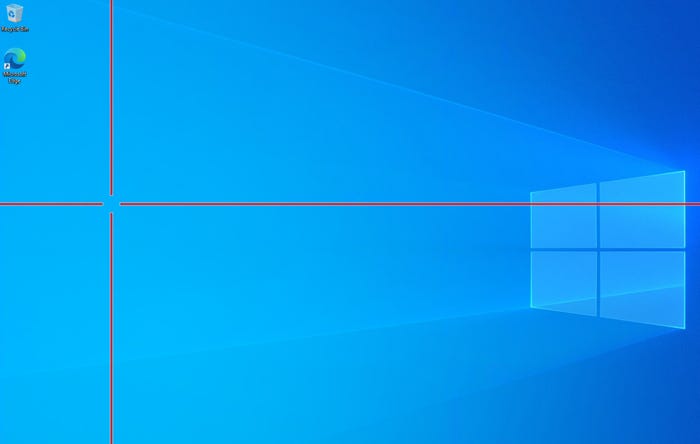 Demonstration of Mouse Utilities putting crosshairs on a mouse pointer Demonstration of Mouse Utilities putting crosshairs on a mouse pointer