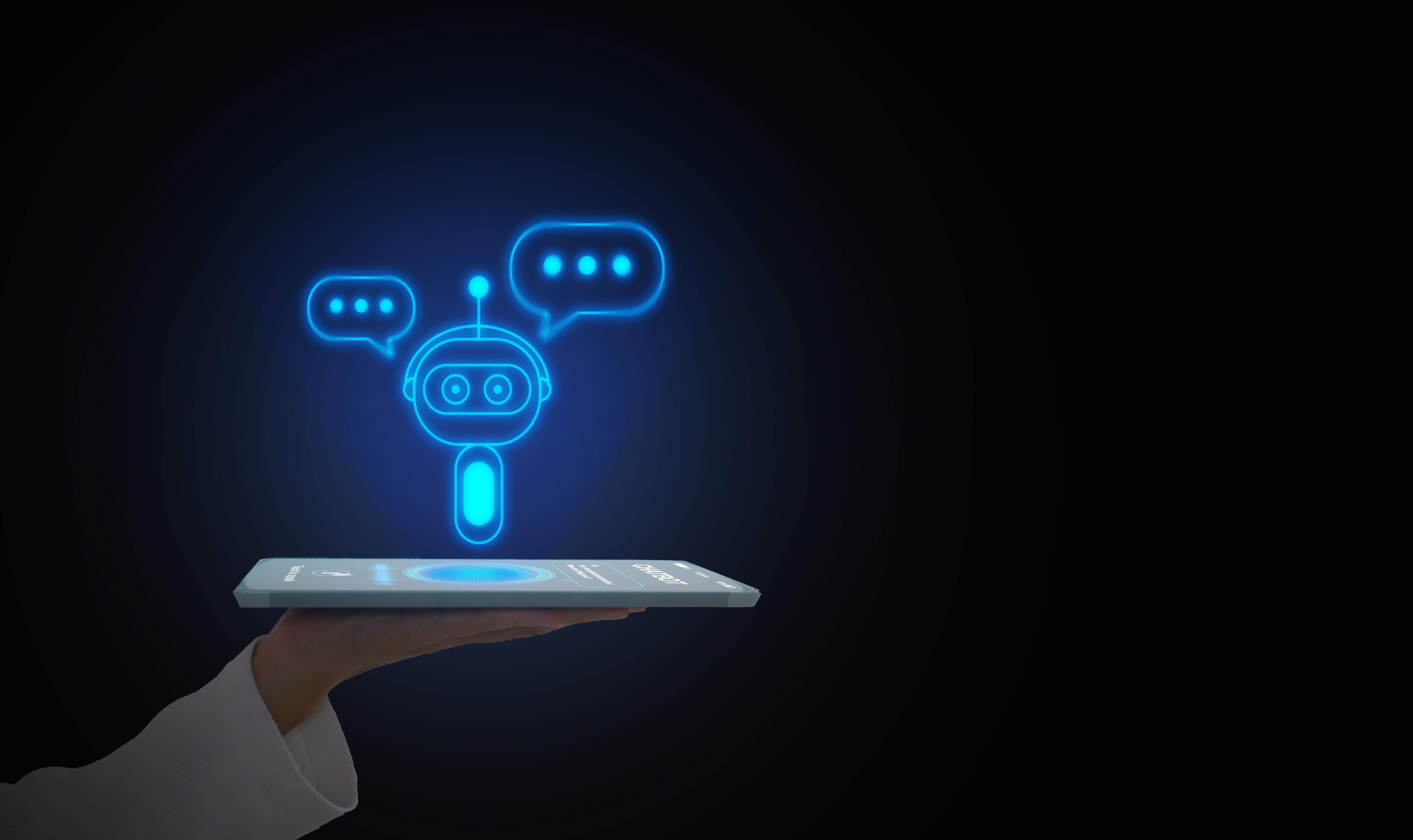 chatbot hologram on a device