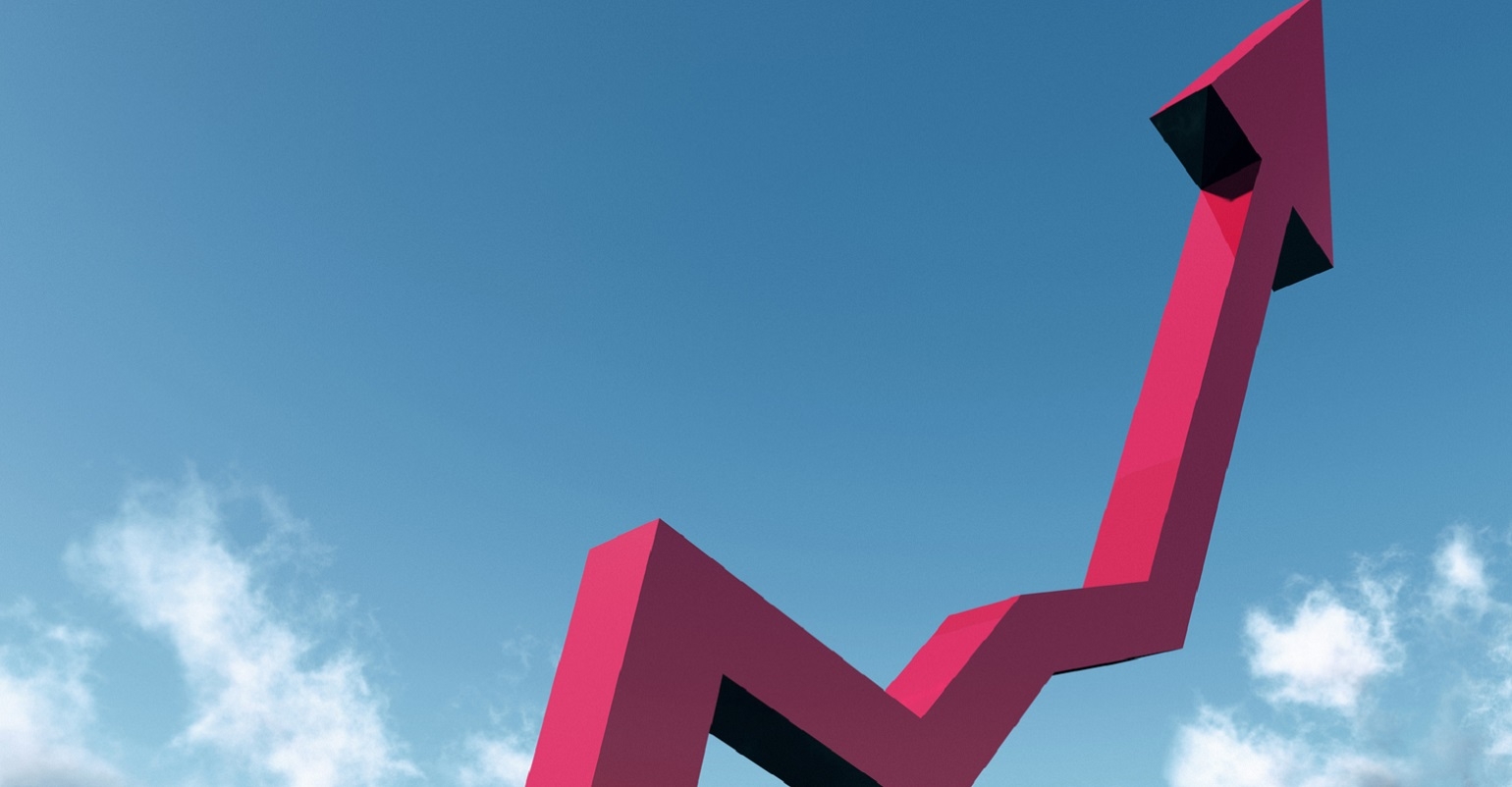 arrow going up into the sky