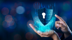 digital shield with a keyhole digital shield with a keyhole